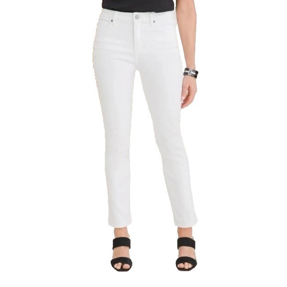 Chico's DefineMe Denim Straight‎ Leg Ankle Jeans White Women's Size 1.5 (10) NWT